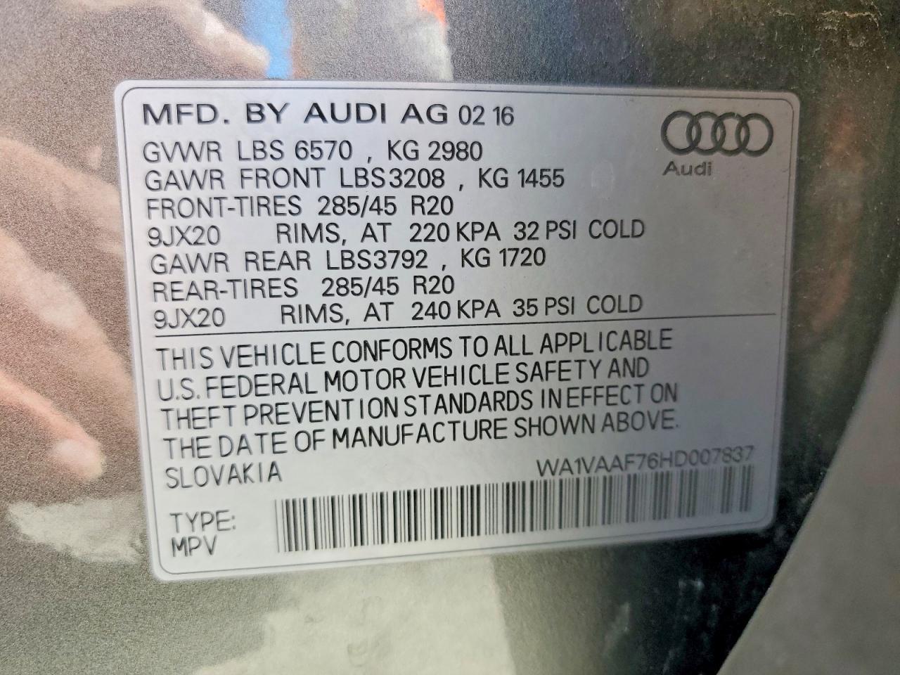 2017 Audi Q7 Prestige - zdjęcie 12