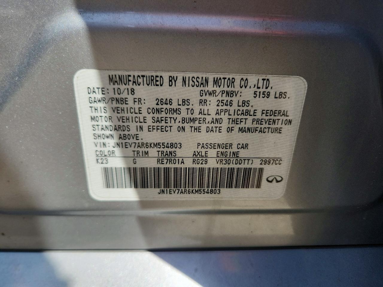 2019 Infiniti Q50 3.0T Luxe - zdjęcie 12