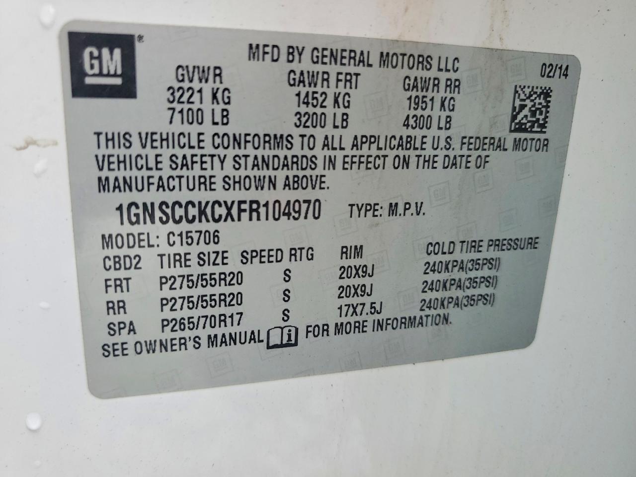 2015 Chevrolet Tahoe C1500 Ltz - zdjęcie 13