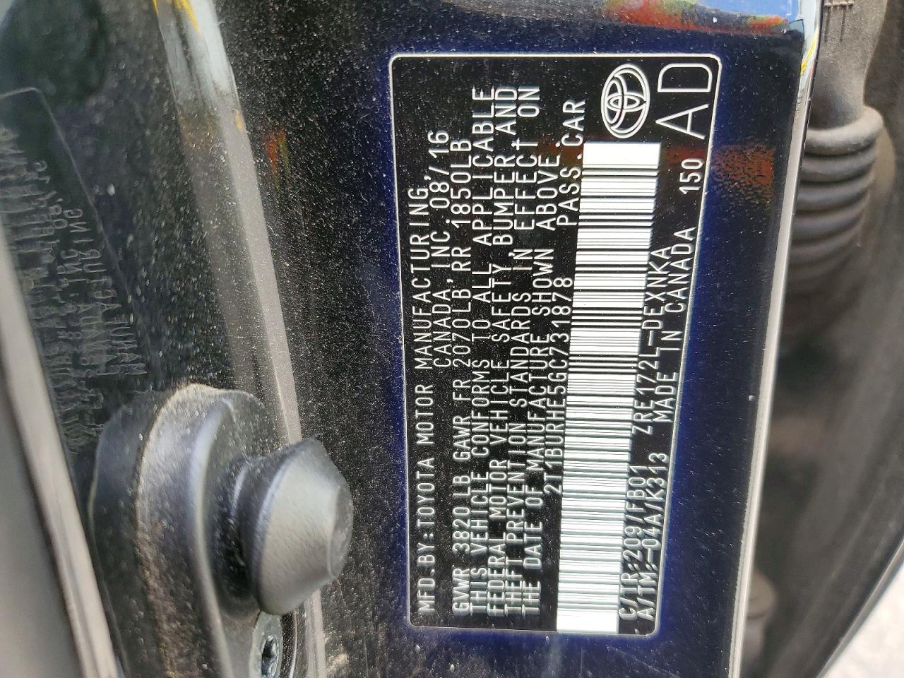 2016 Toyota Corolla Le - zdjęcie 13