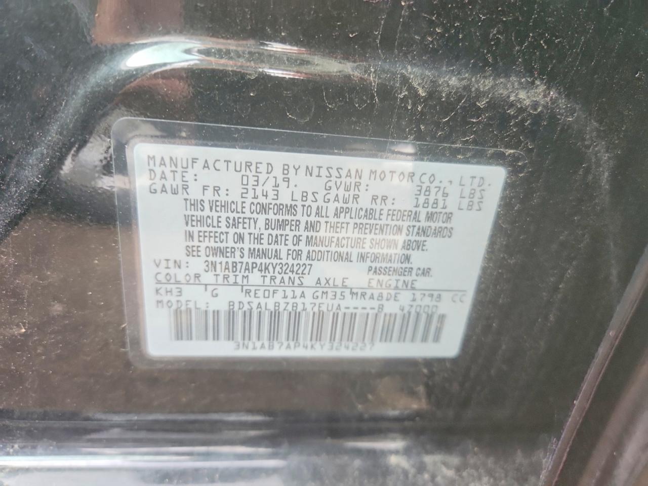 2019 Nissan Sentra S - zdjęcie 12