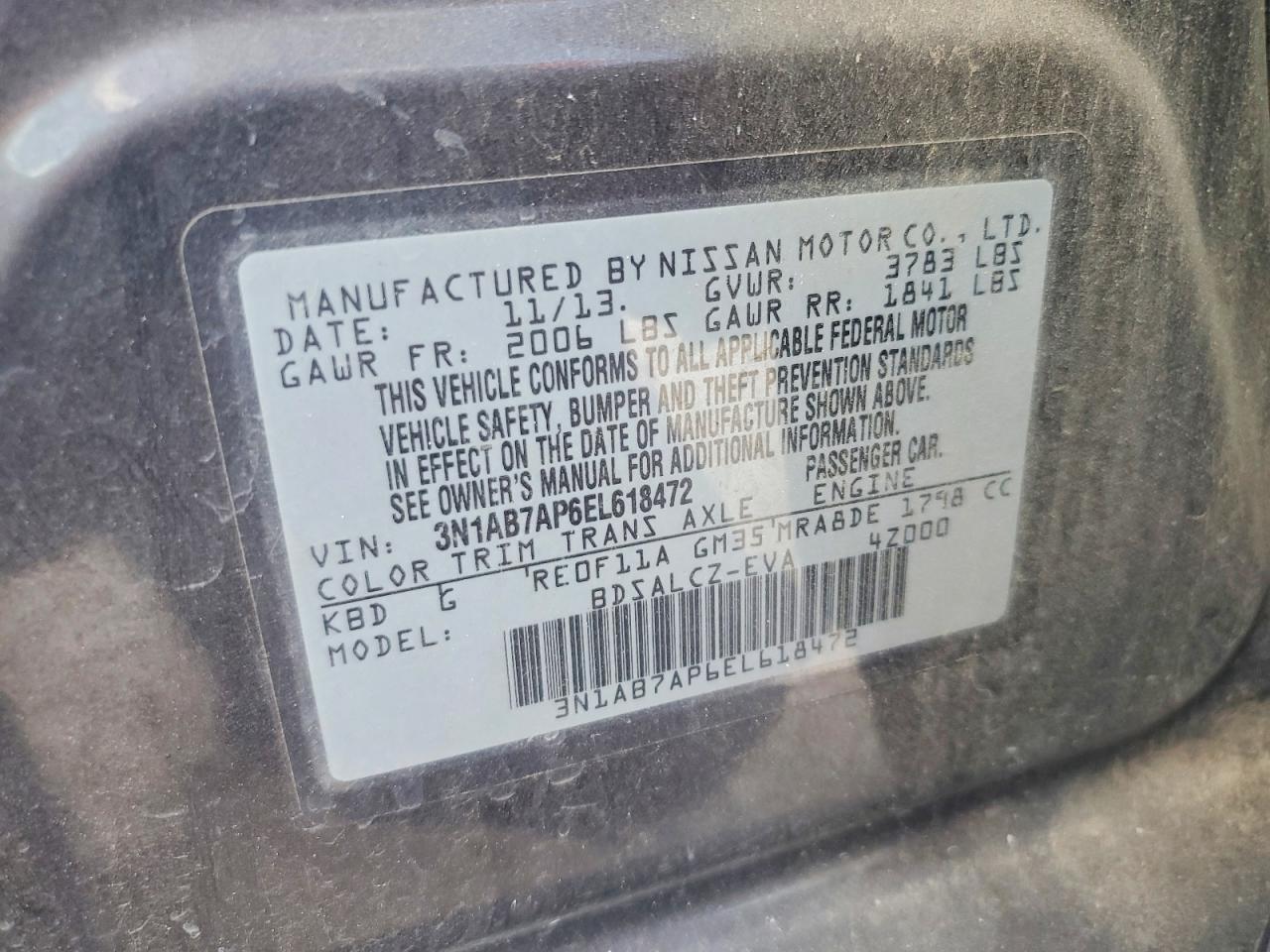 2014 Nissan Sentra S - zdjęcie 13