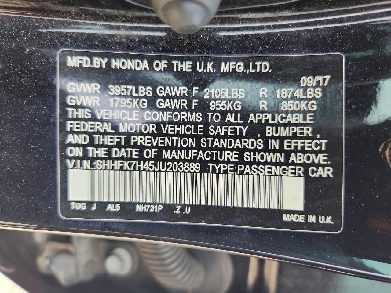 2018 Honda Civic Sport - zdjęcie 13