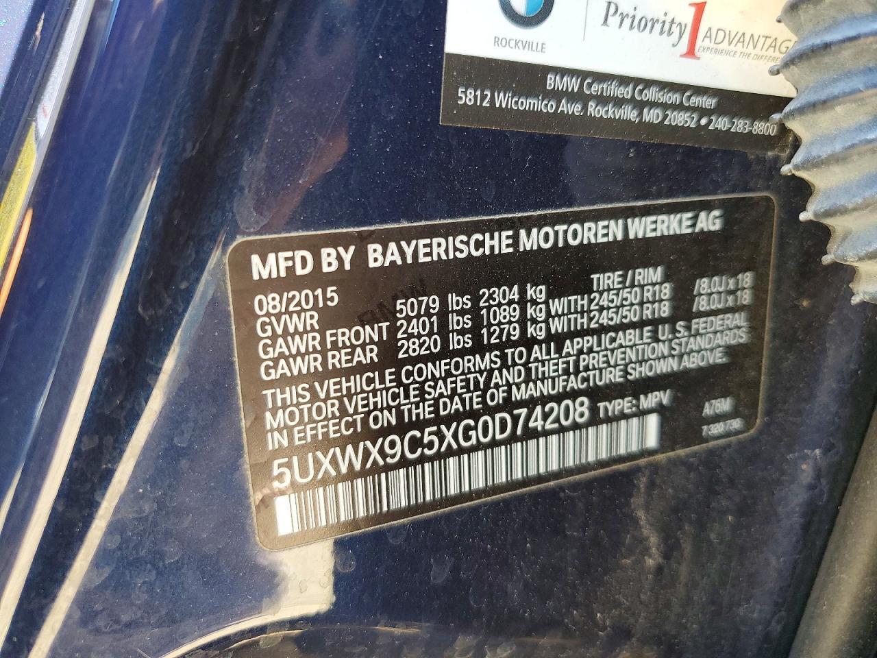 2016 BMW X3 xDrive28I - zdjęcie 12