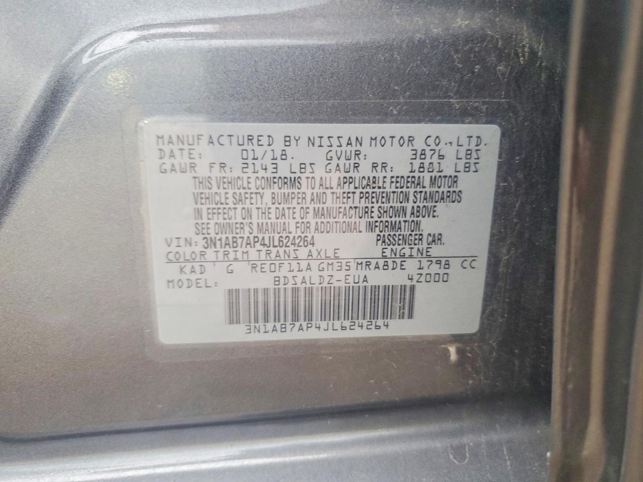 2018 Nissan Sentra Sv - zdjęcie 13
