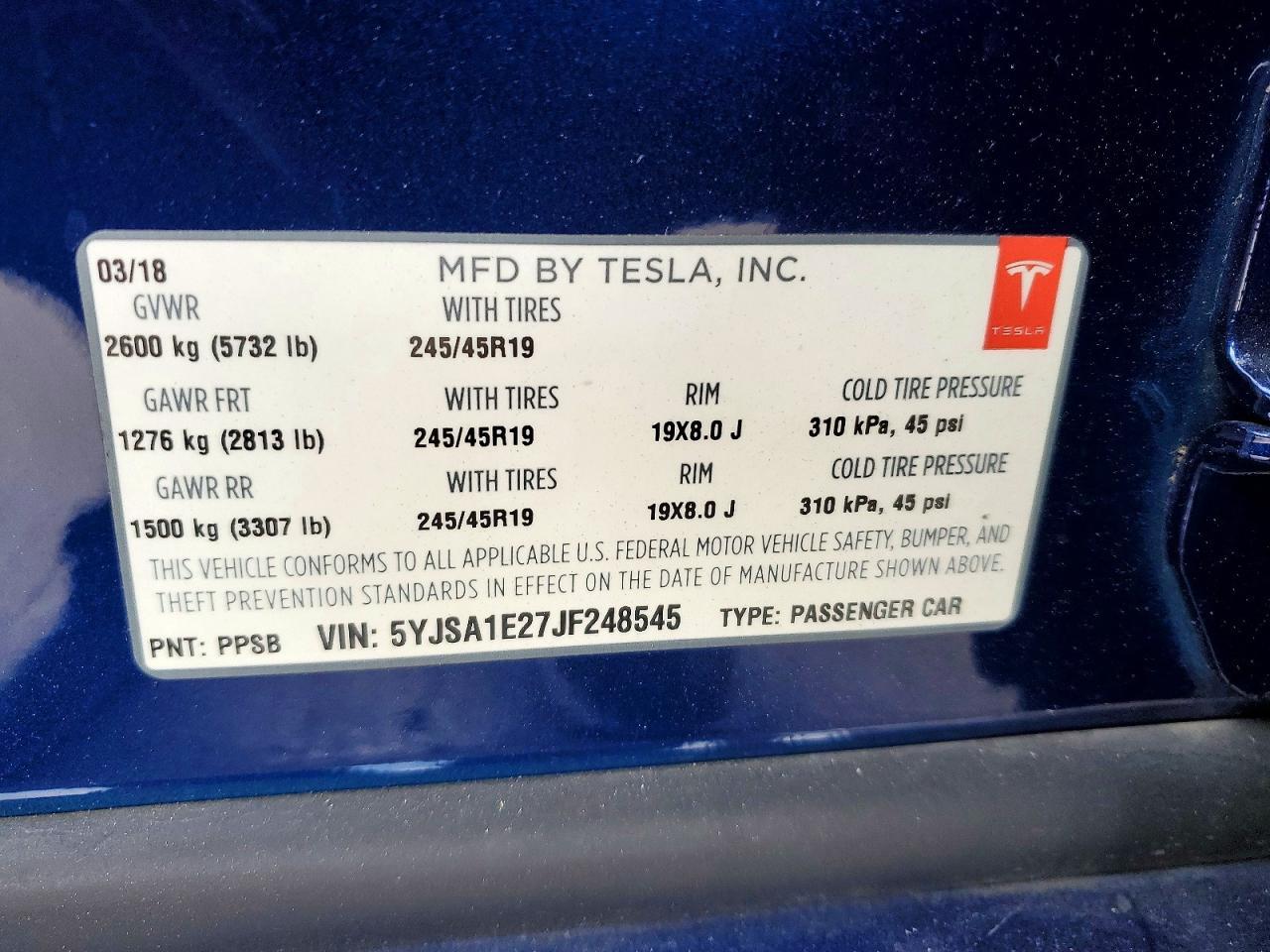 2018 Tesla Model S - zdjęcie 12