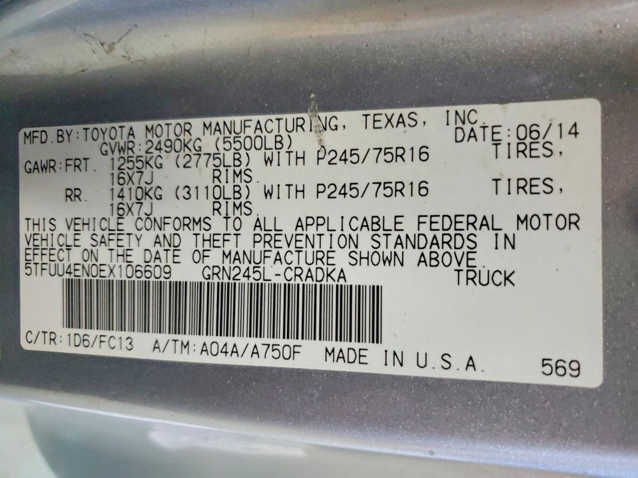 2014 Toyota Tacoma V6 - zdjęcie 12