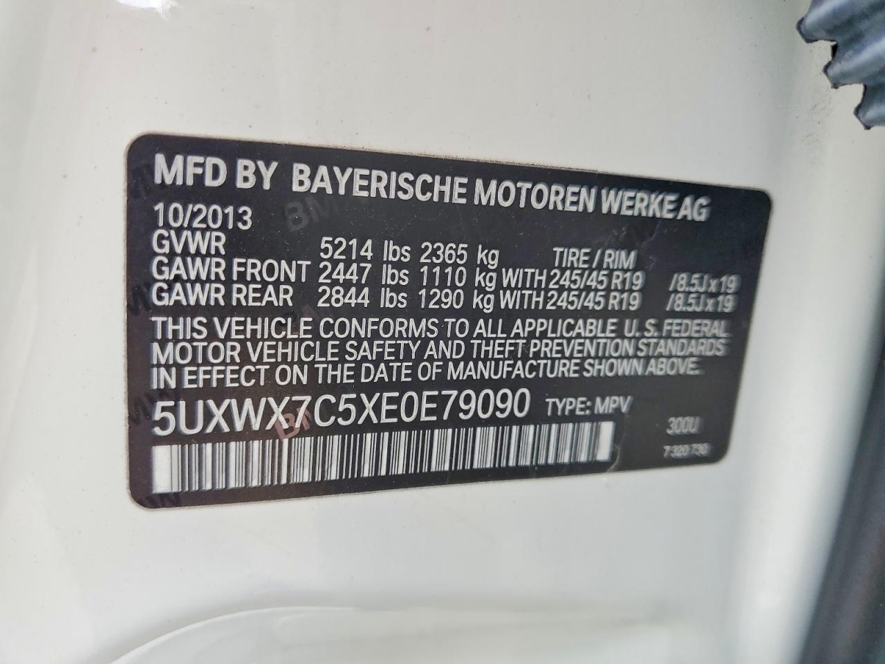 2014 BMW X3 xDrive35I - zdjęcie 12