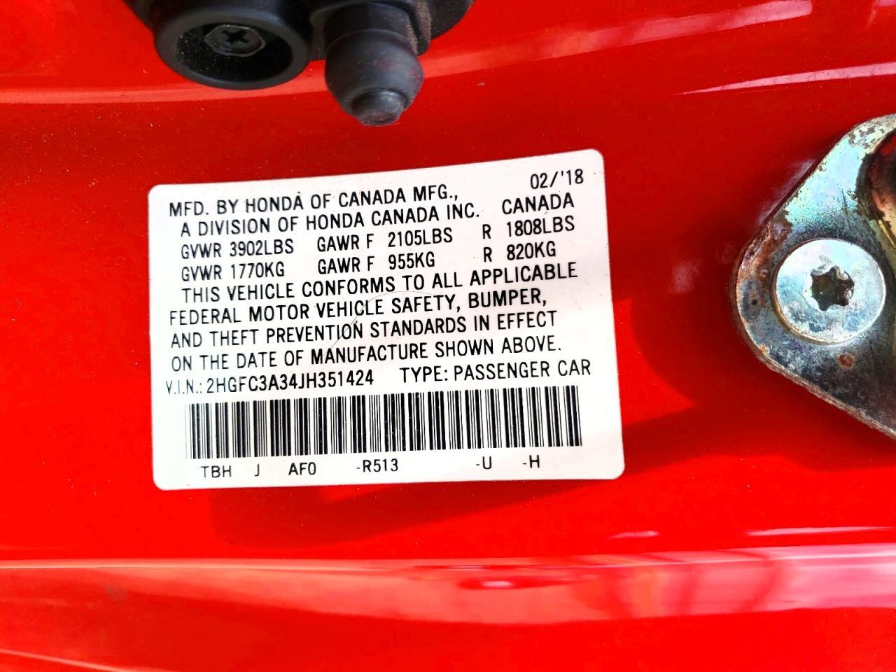 2018 Honda Civic Ex - zdjęcie 12