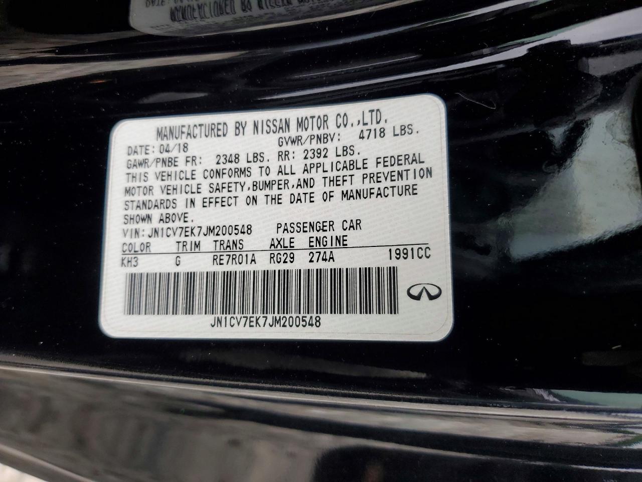 2018 Infiniti Q60 2.0T Luxe - zdjęcie 12