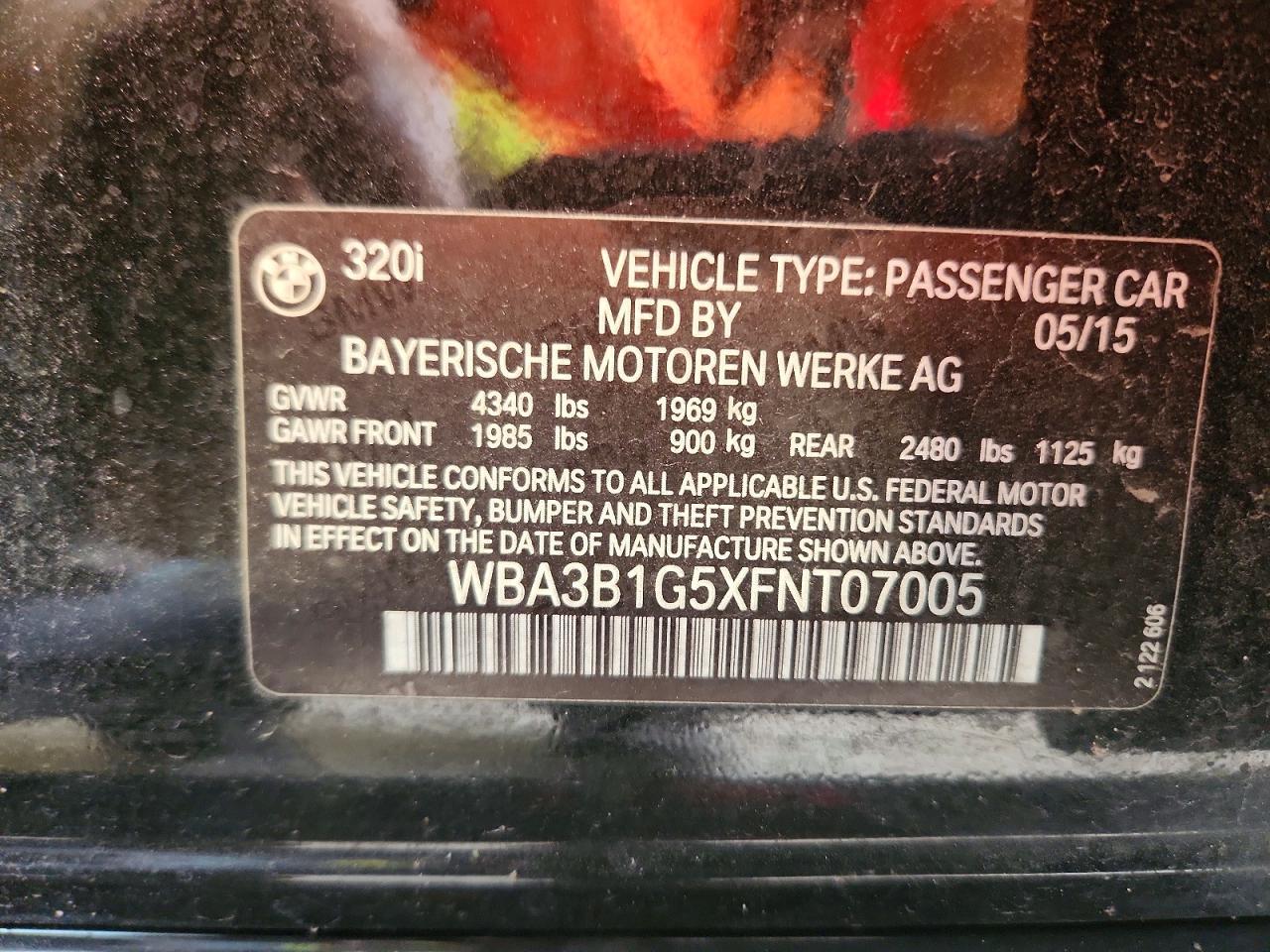 2015 BMW 320 I - zdjęcie 12