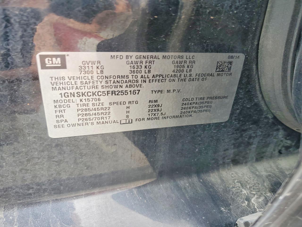 2015 Chevrolet Tahoe K1500 Ltz - zdjęcie 13