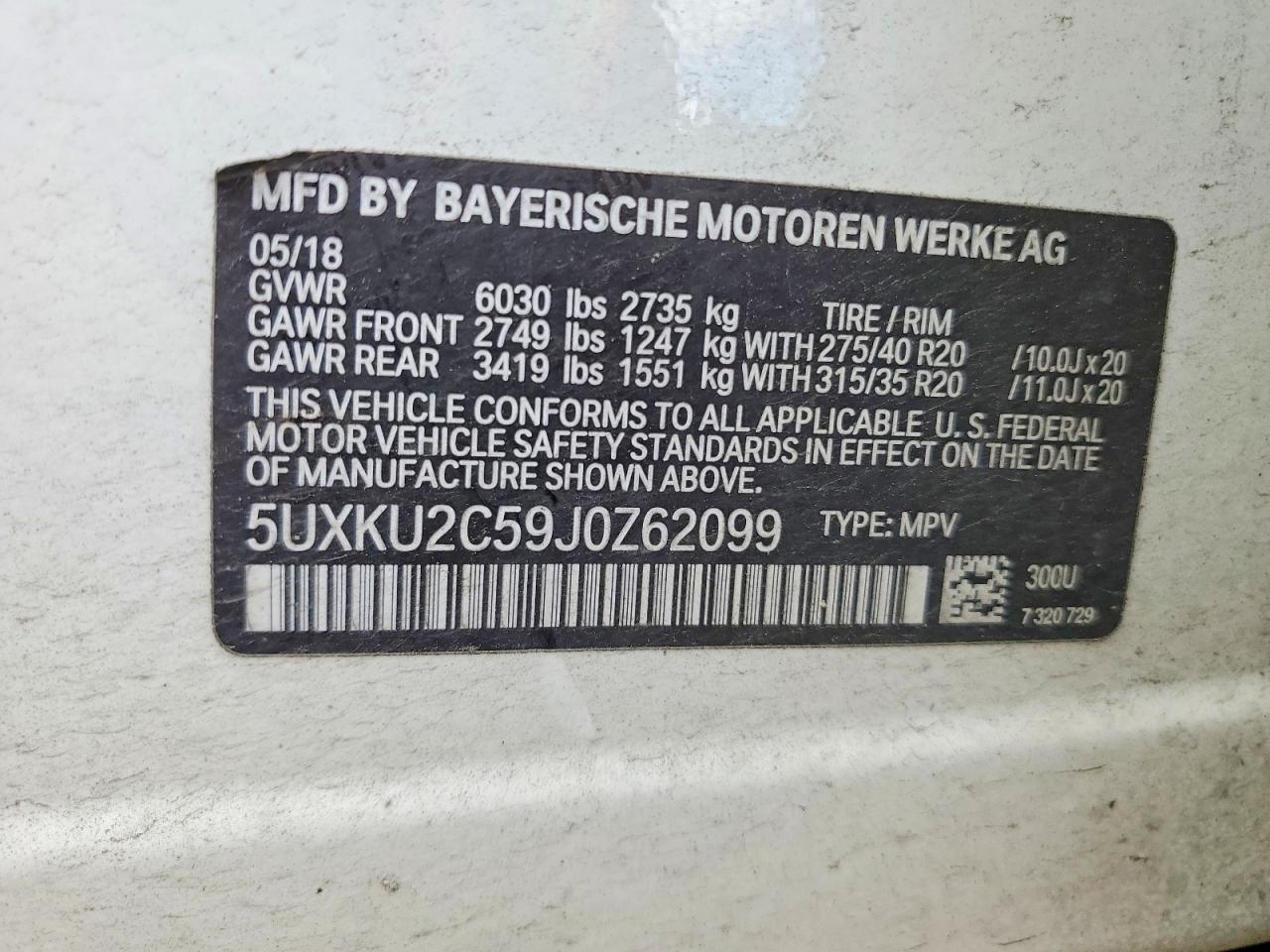 2018 BMW X6 xDrive35I - zdjęcie 13