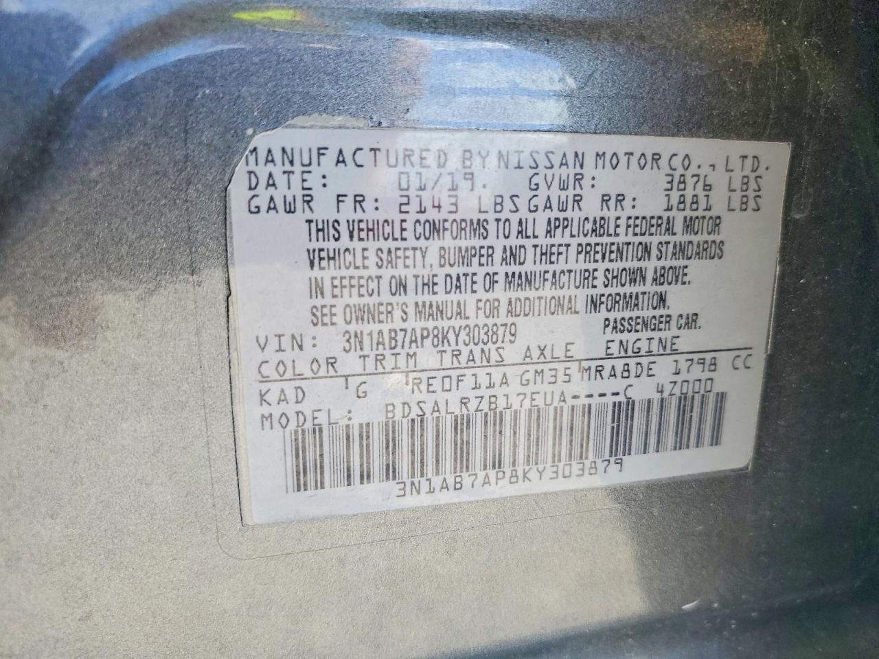 2019 Nissan Sentra Sr - zdjęcie 12