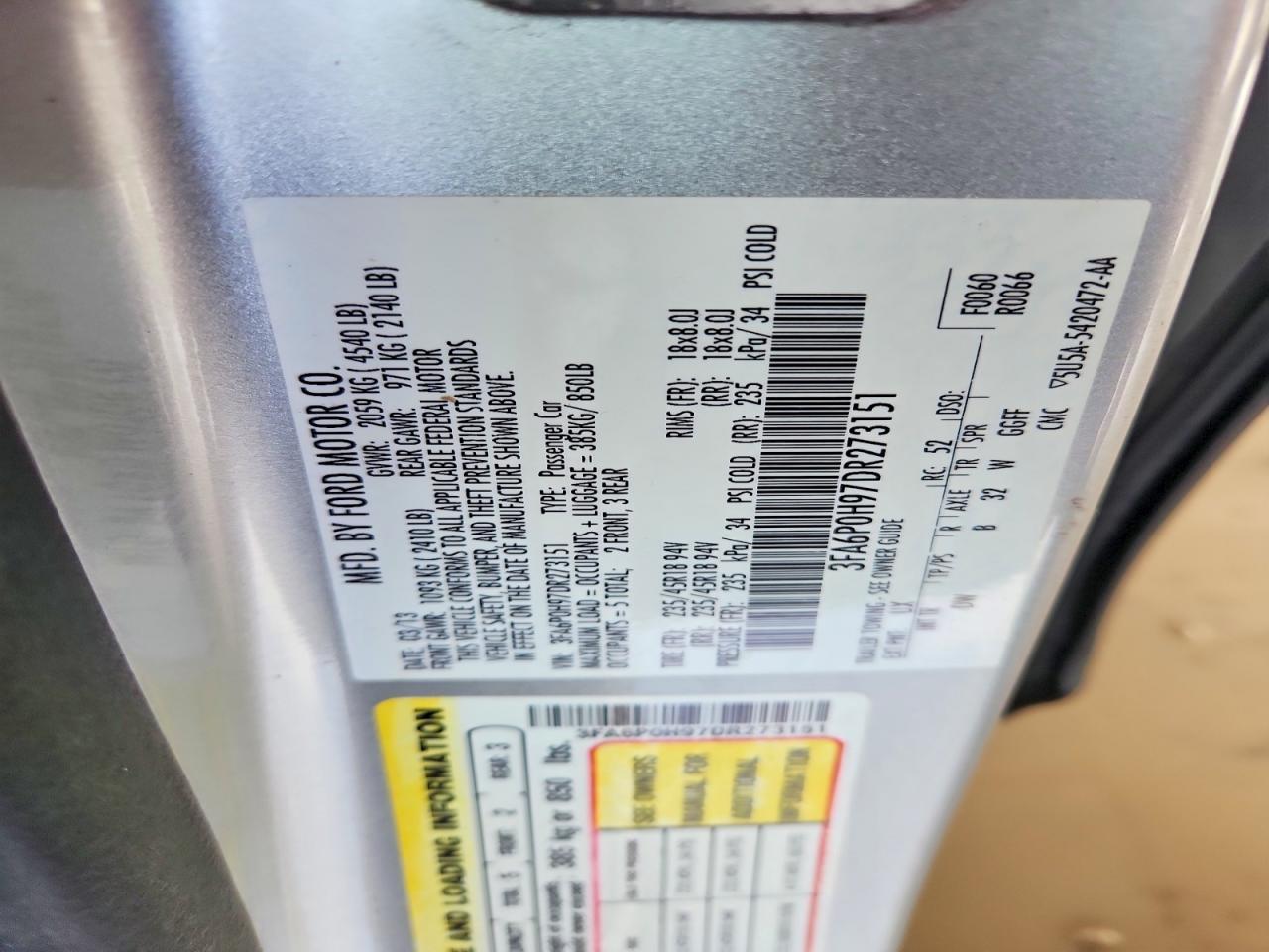 2013 Ford Fusion Se - zdjęcie 12