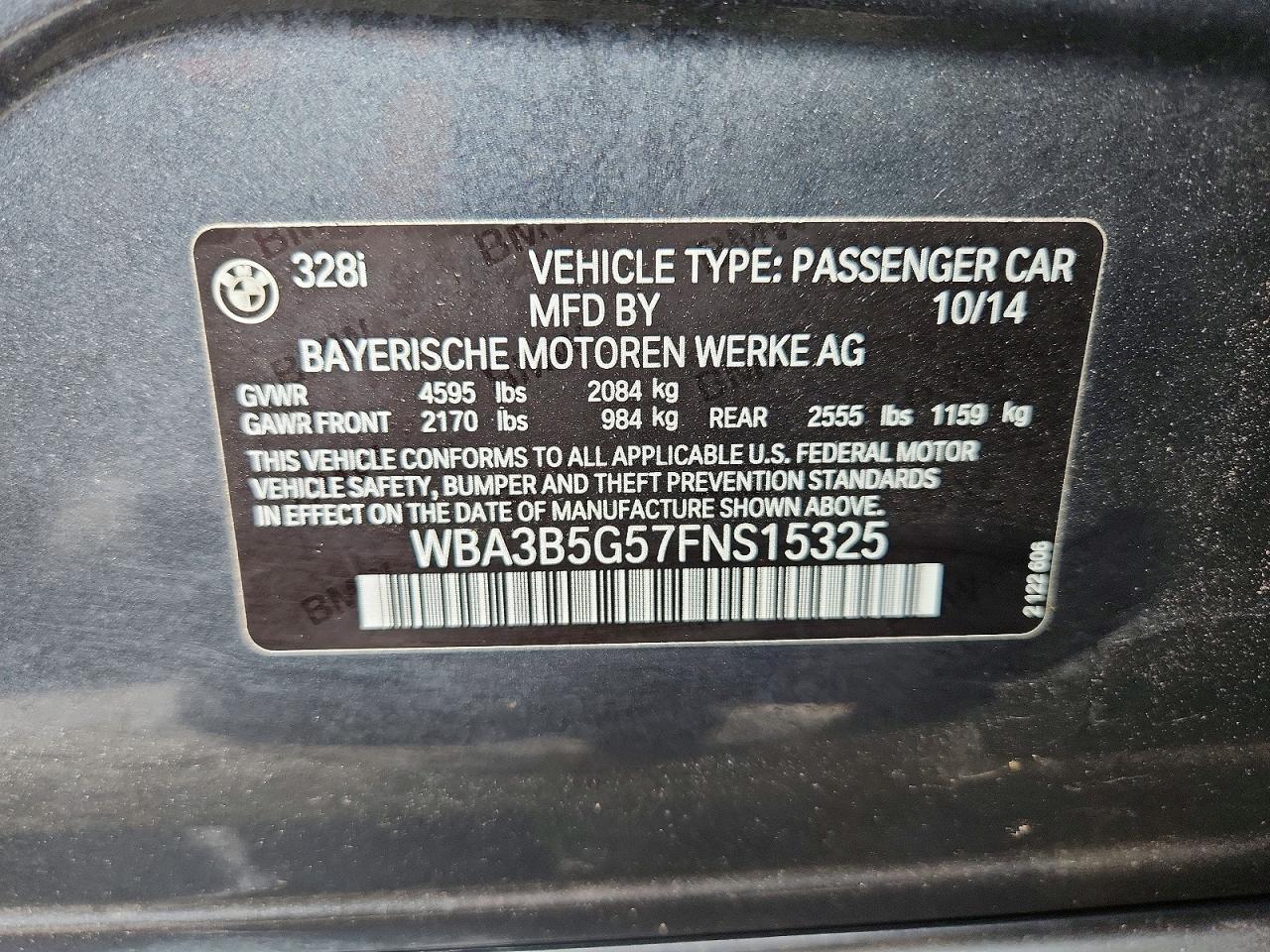 2015 BMW Seria 3 328i - zdjęcie 12