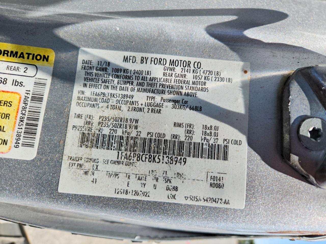 2019 Ford Mustang Gt - zdjęcie 13