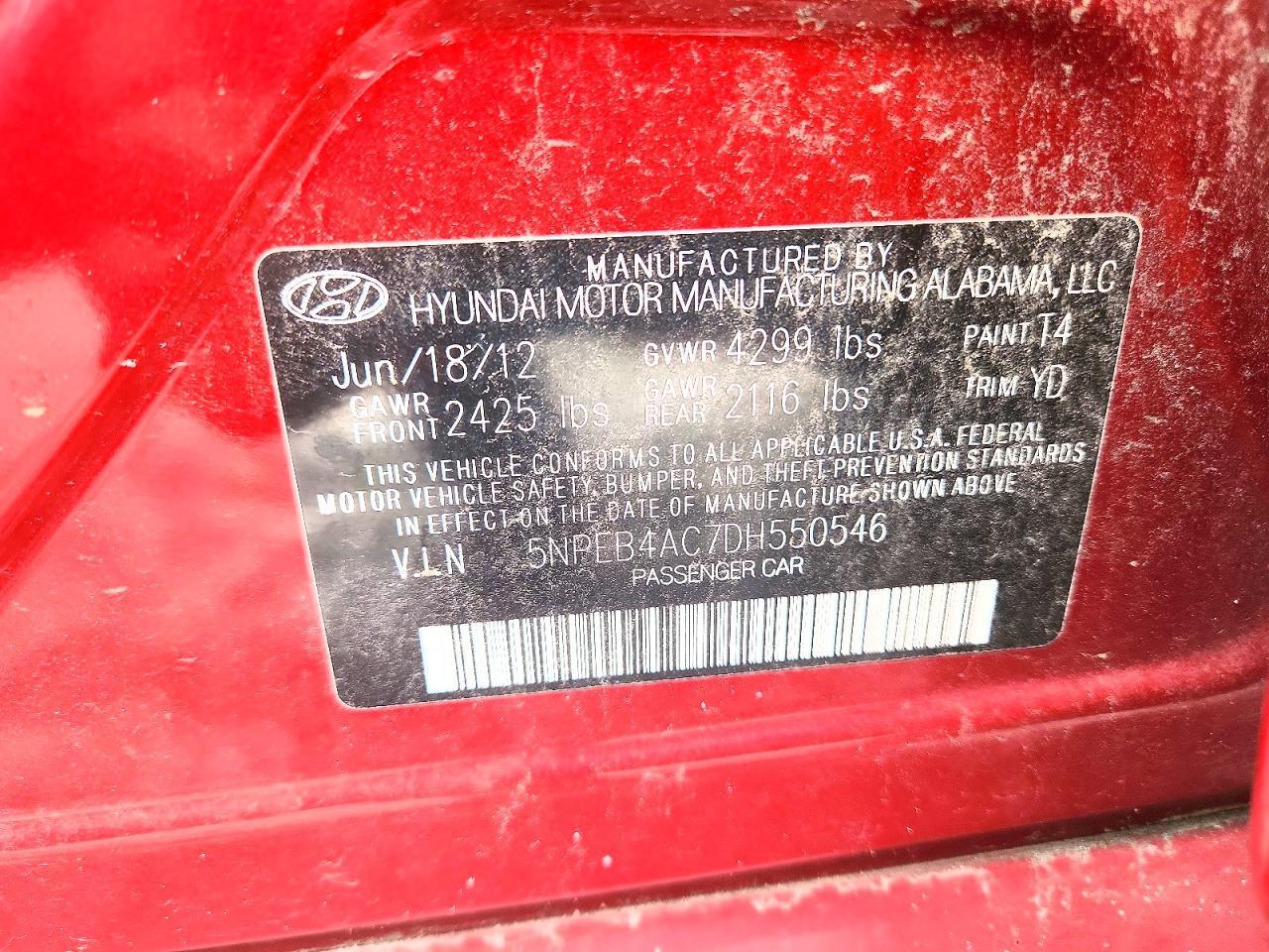 2013 Hyundai Sonata Gls - zdjęcie 12