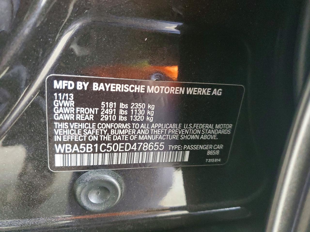 2014 BMW 535 I - zdjęcie 12