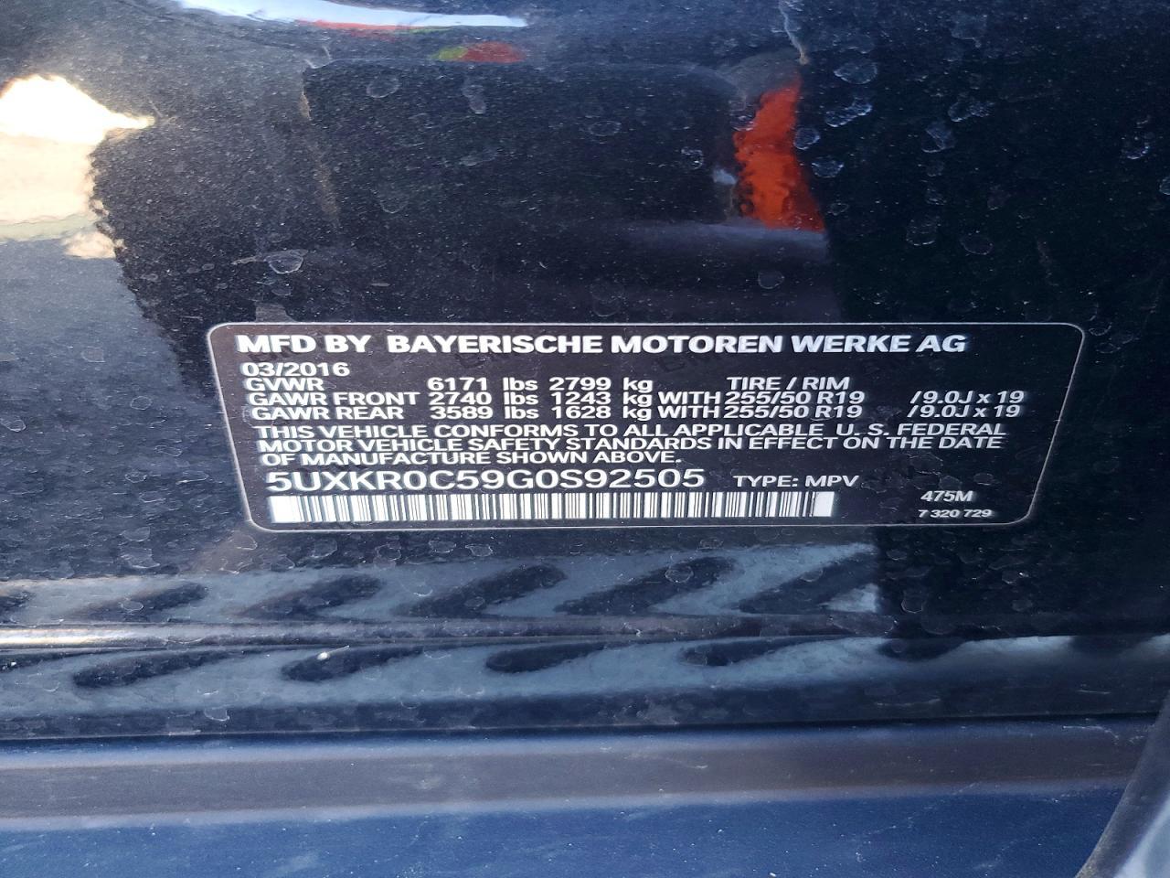 2016 BMW X5 xDrive35I - zdjęcie 13