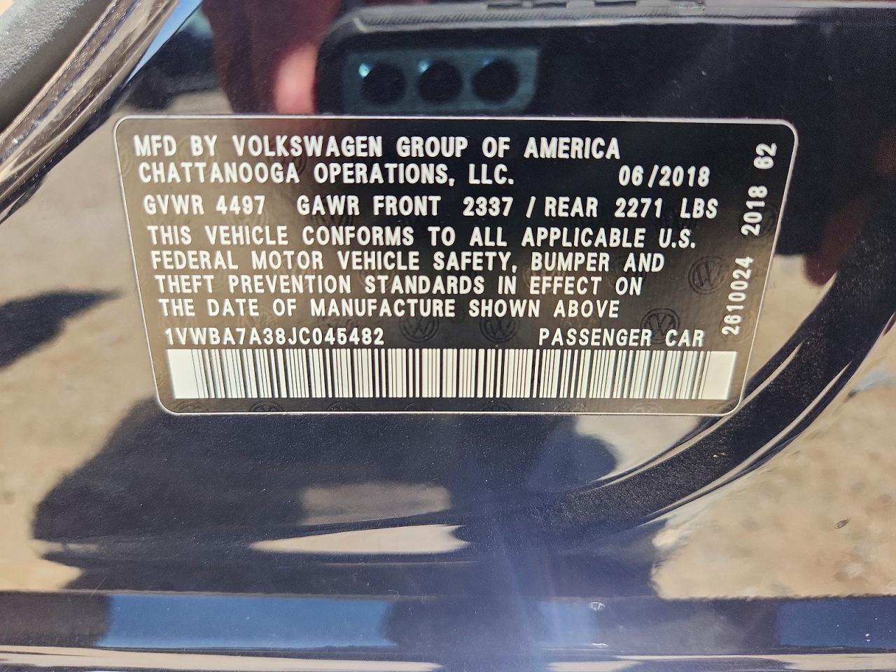 2018 Volkswagen Passat Se - zdjęcie 12