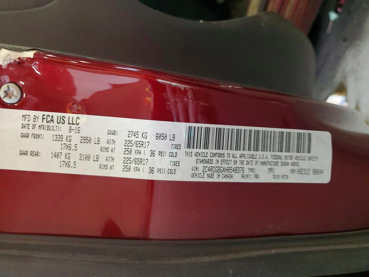 2017 Dodge Grand Caravan Se - zdjęcie 13