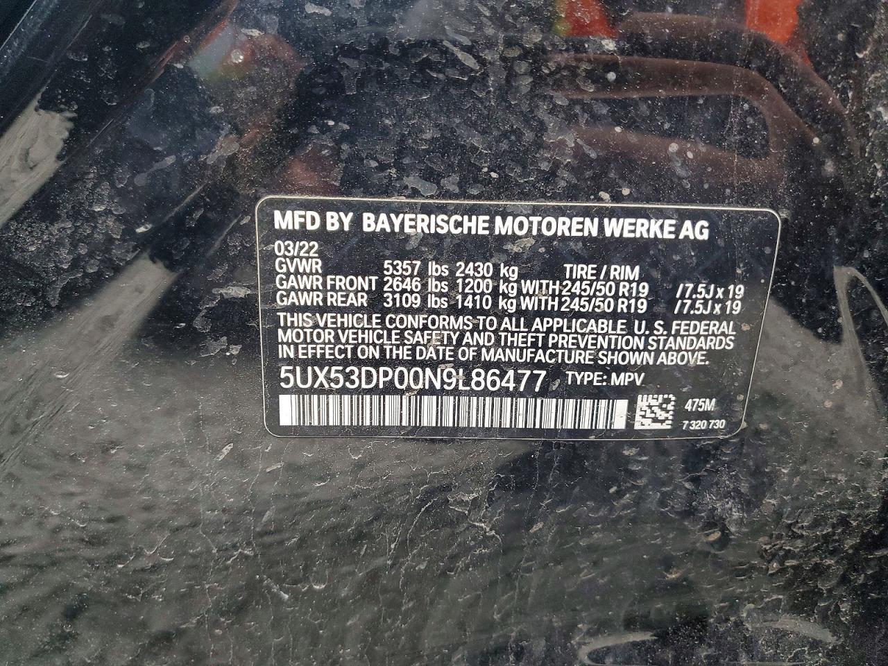 2022 BMW X3 xDrive30I - zdjęcie 13