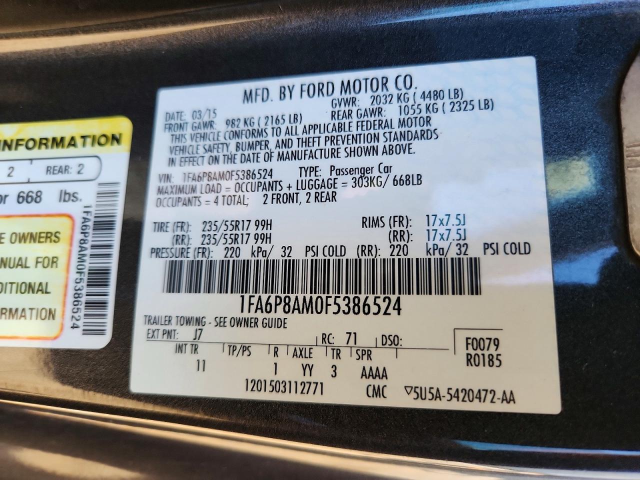 2015 Ford Mustang - zdjęcie 12