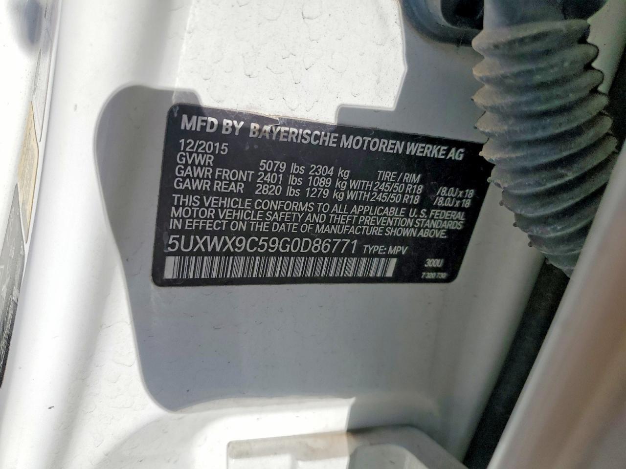 2016 BMW X3 xDrive28I - zdjęcie 12