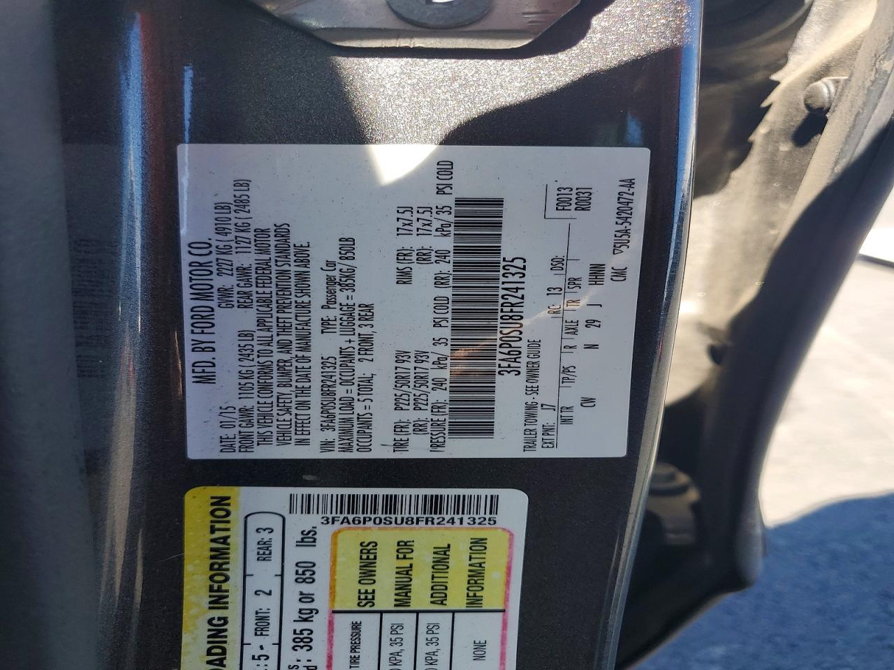 2015 Ford Fusion Titanium Phev - zdjęcie 12