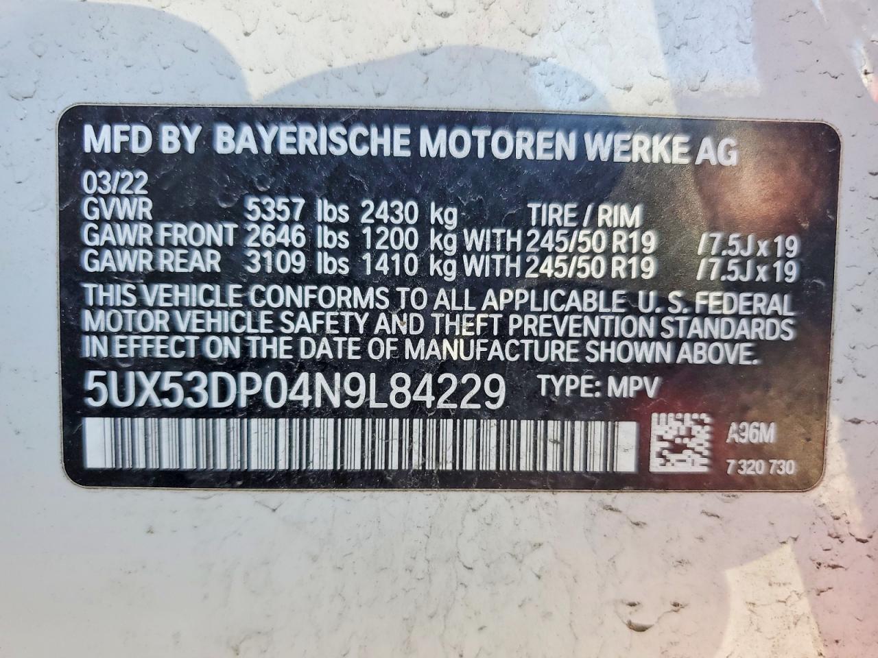 2022 BMW X3 xDrive30I - zdjęcie 13