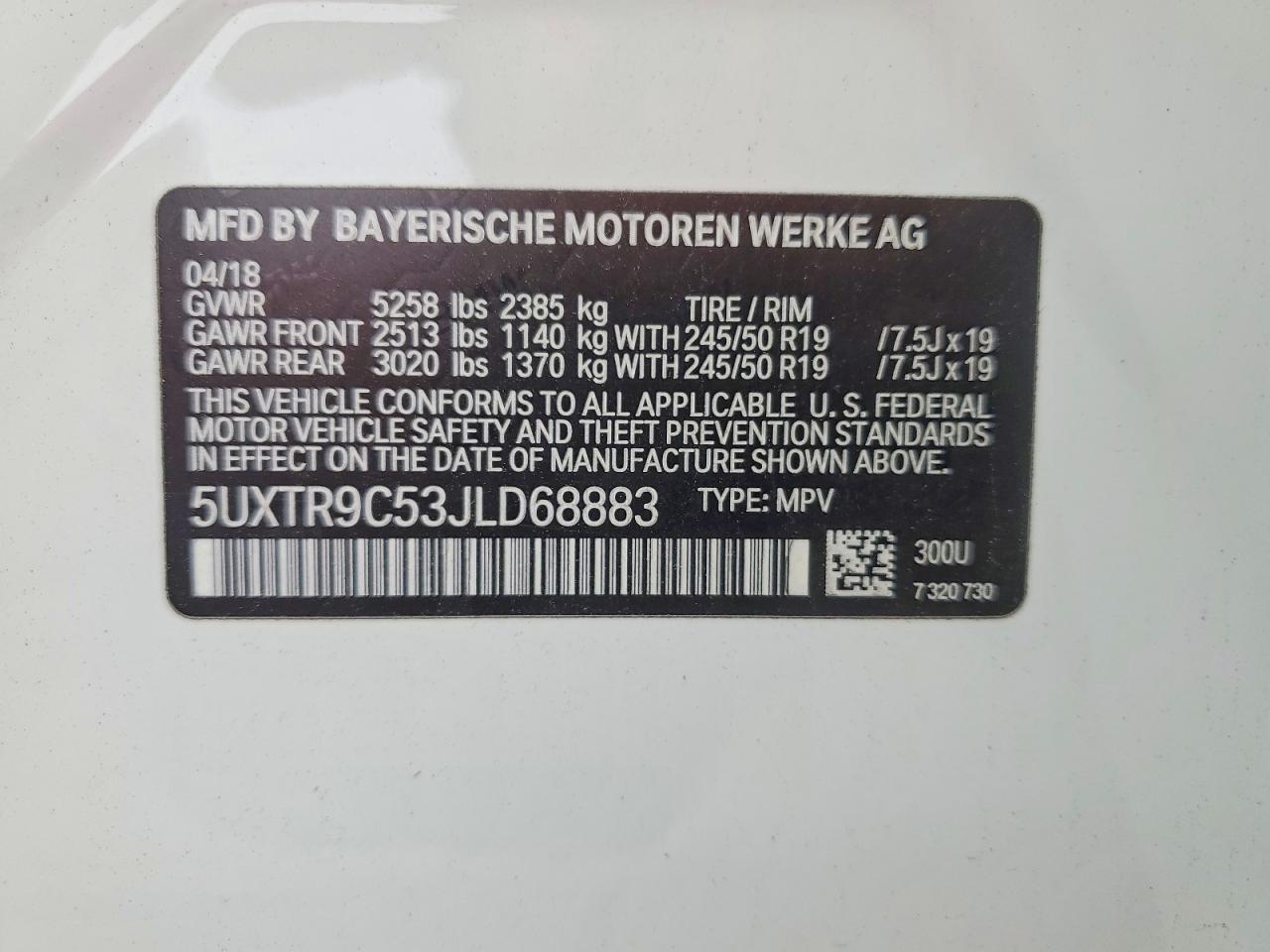 2018 BMW X3 xDrive30I - zdjęcie 13