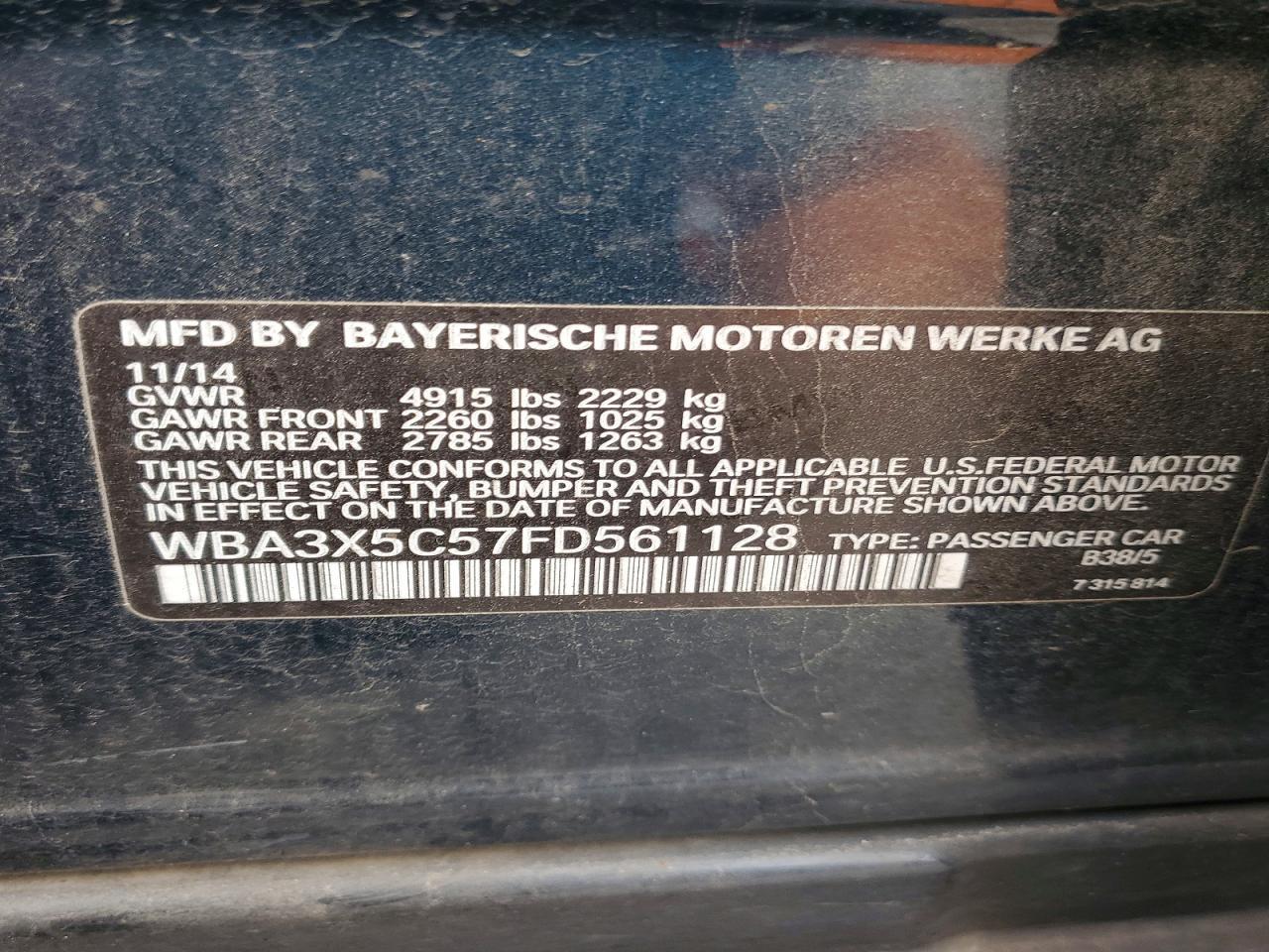 2015 BMW Seria 3 328i - zdjęcie 12