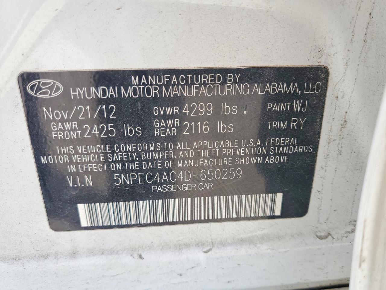 2013 Hyundai Sonata Limited - zdjęcie 12