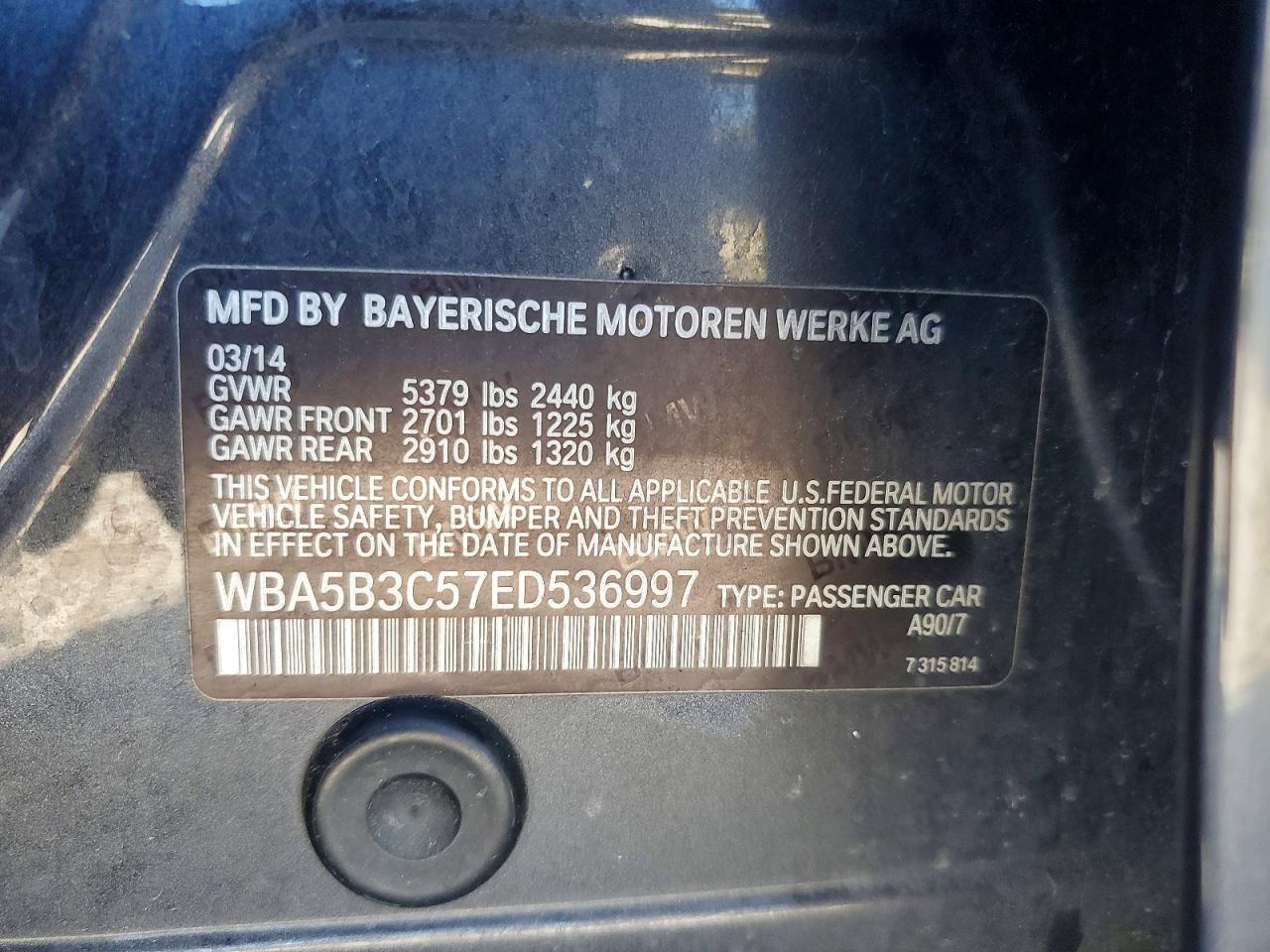 2014 BMW 535 Xi - zdjęcie 12