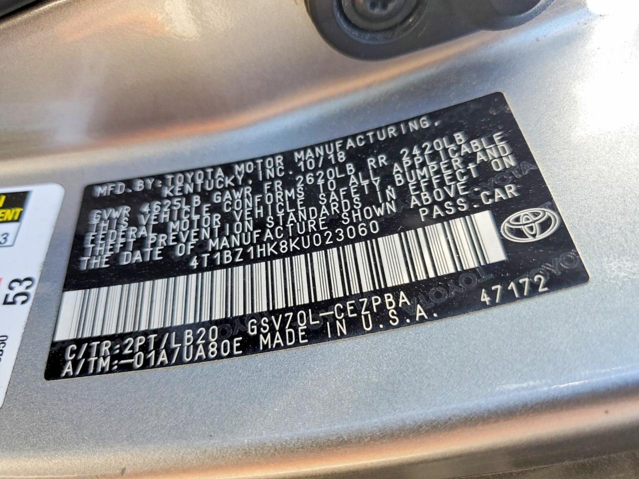 2019 Toyota Camry Xse - zdjęcie 12