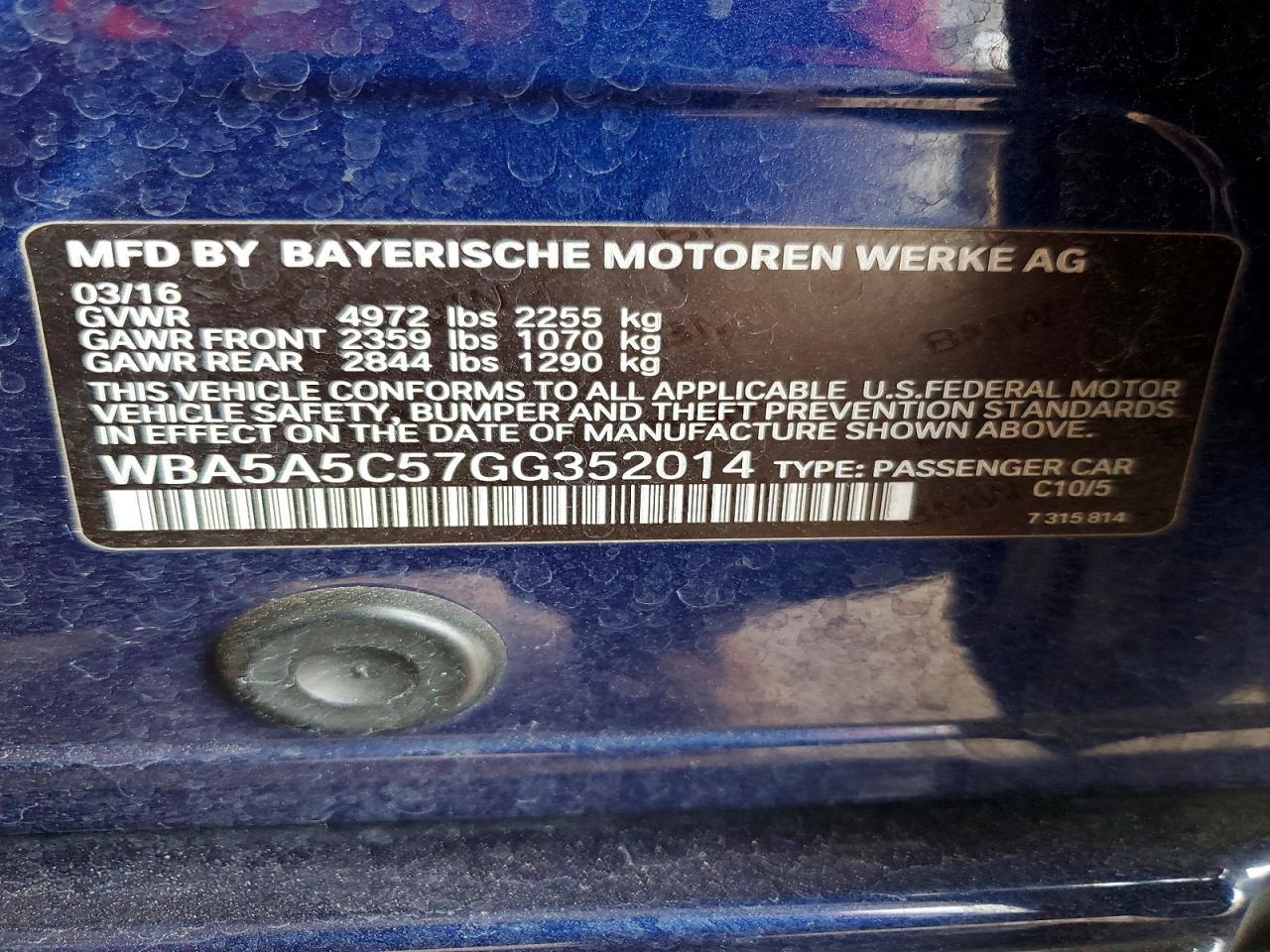 2016 BMW 528 I - zdjęcie 12