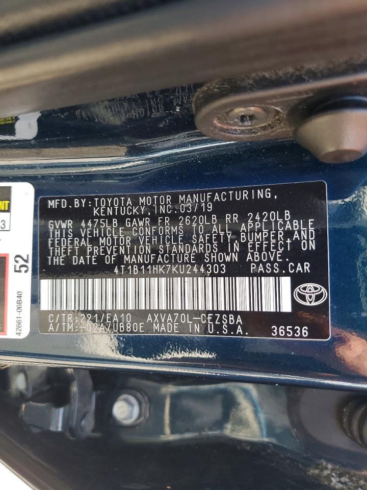 2019 Toyota Camry Se - zdjęcie 12