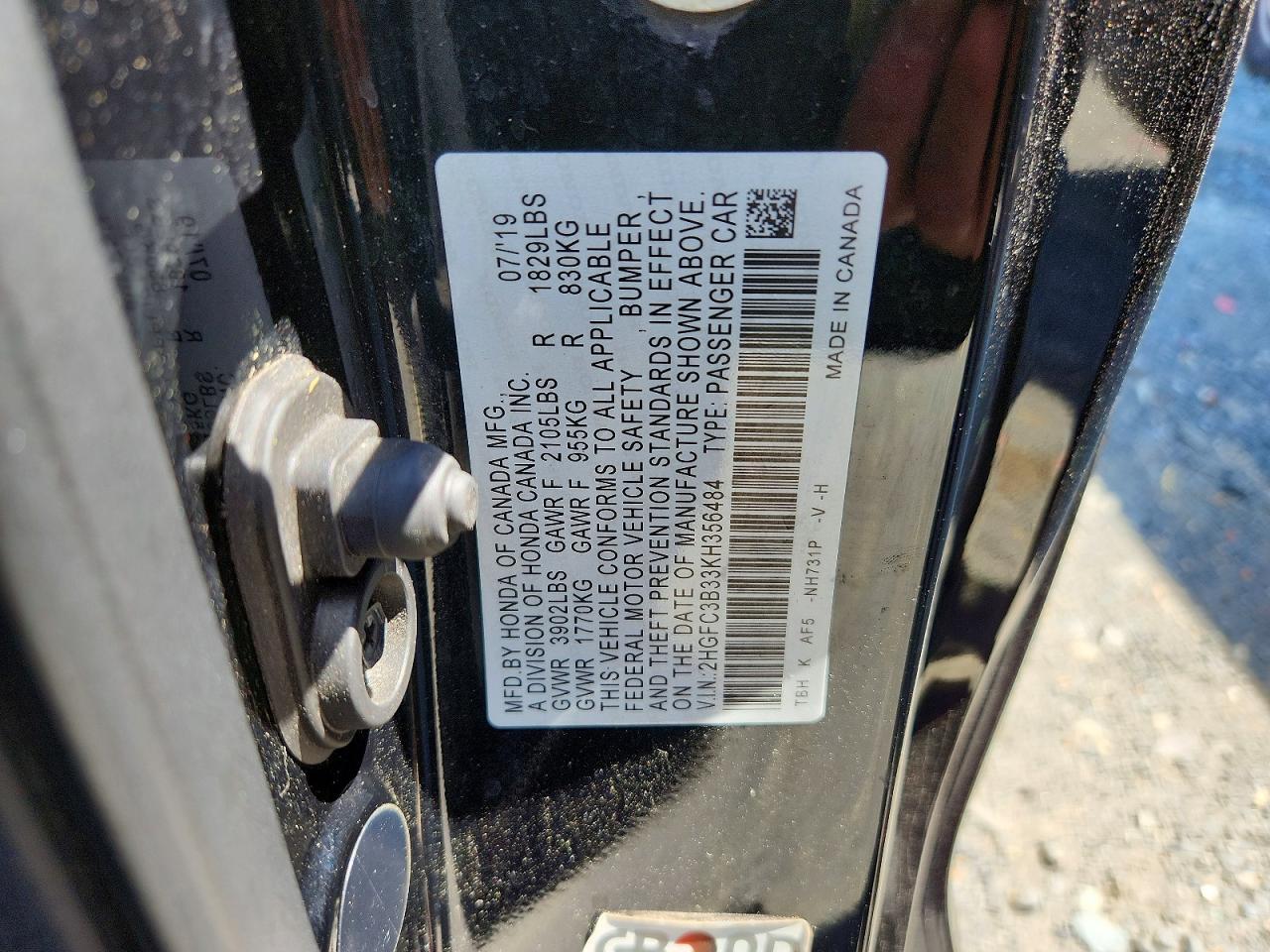 2019 Honda Civic Ex - zdjęcie 12