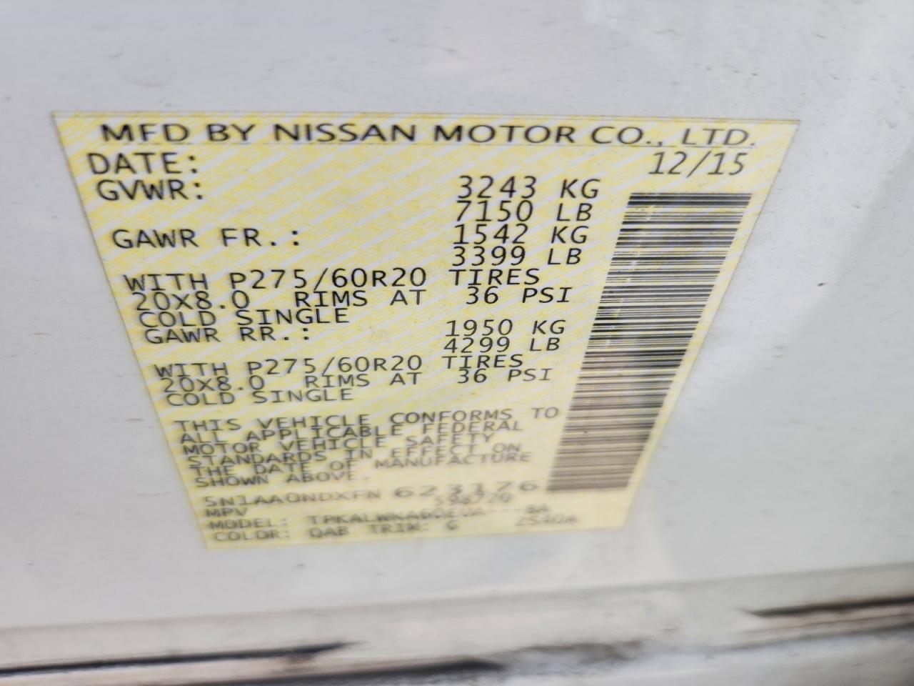 2015 Nissan Armada Platinum - zdjęcie 13