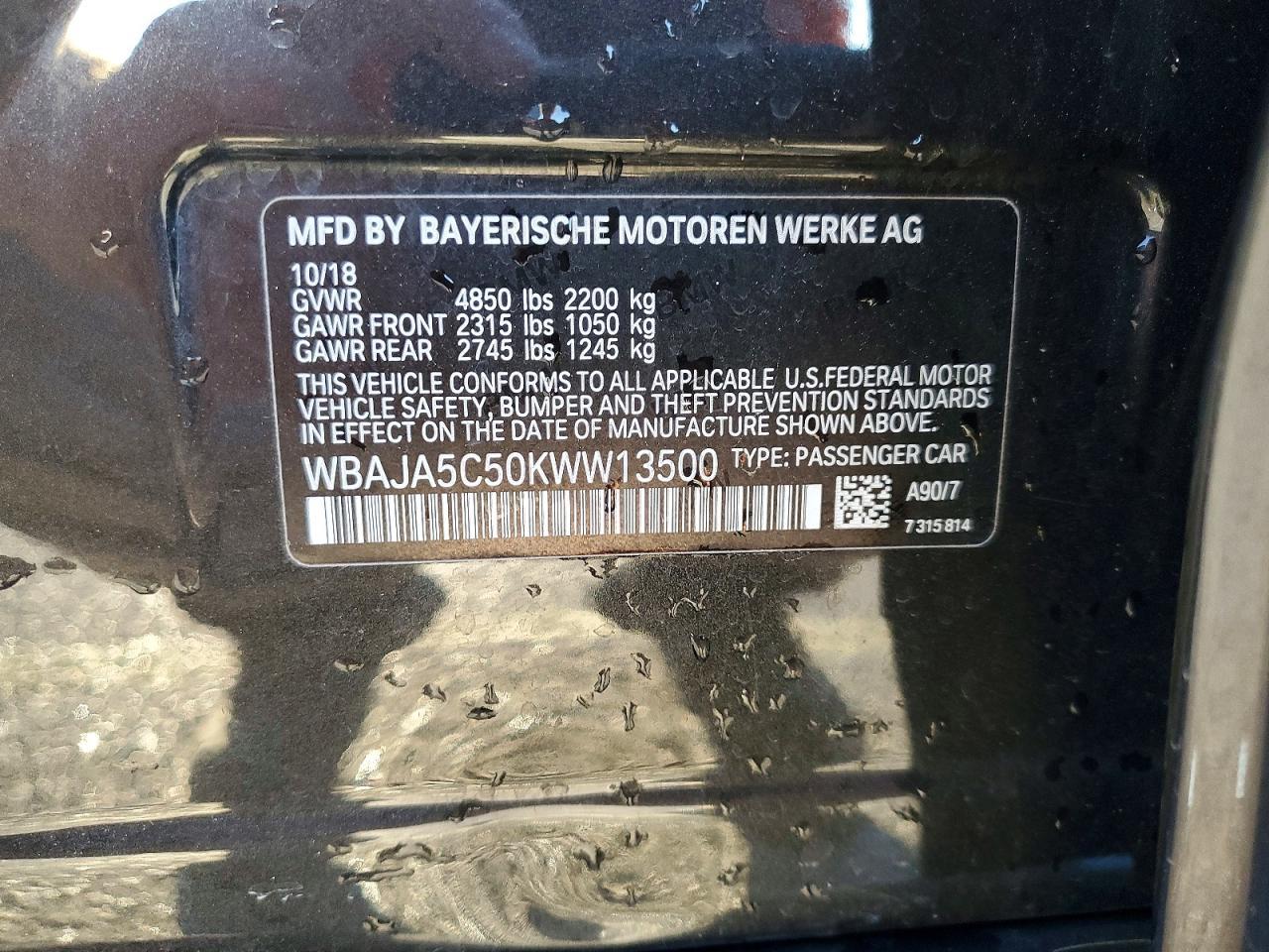 2019 BMW 530 I - zdjęcie 13