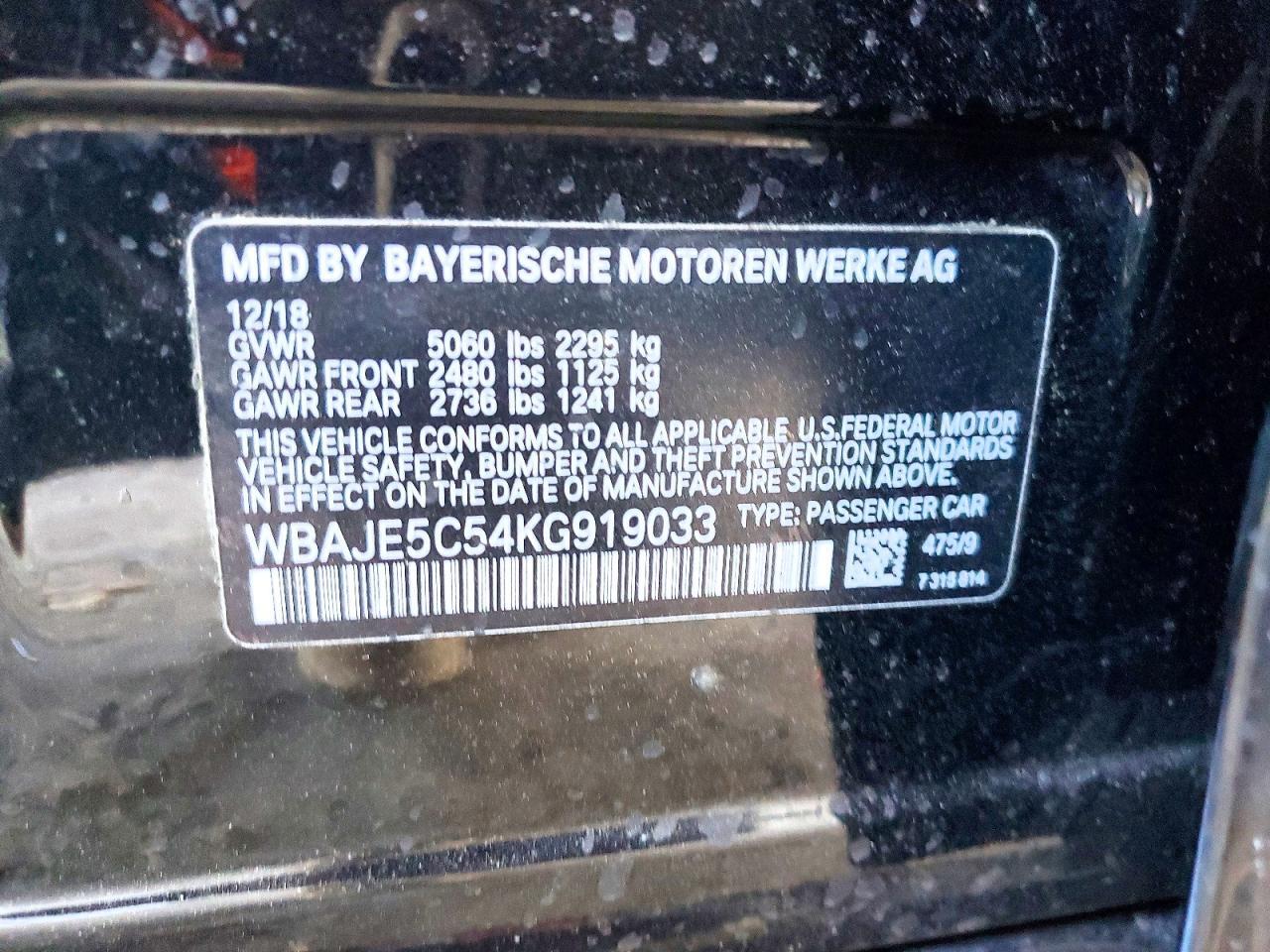 2019 BMW 540 I - zdjęcie 12