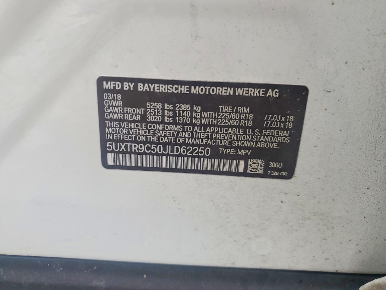 2018 BMW X3 xDrive30I - zdjęcie 12