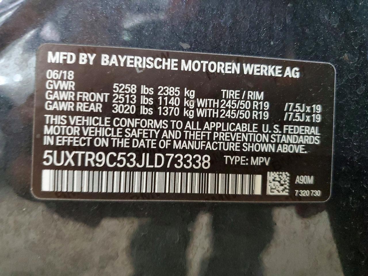 2018 BMW X3 xDrive30I - zdjęcie 13