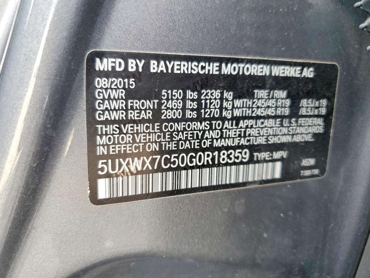 2016 BMW X3 xDrive35I - zdjęcie 12