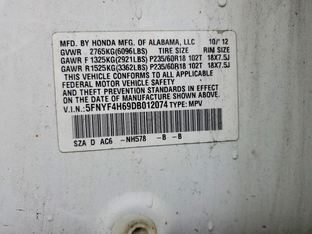 2013 Honda Pilot Exl - zdjęcie 13