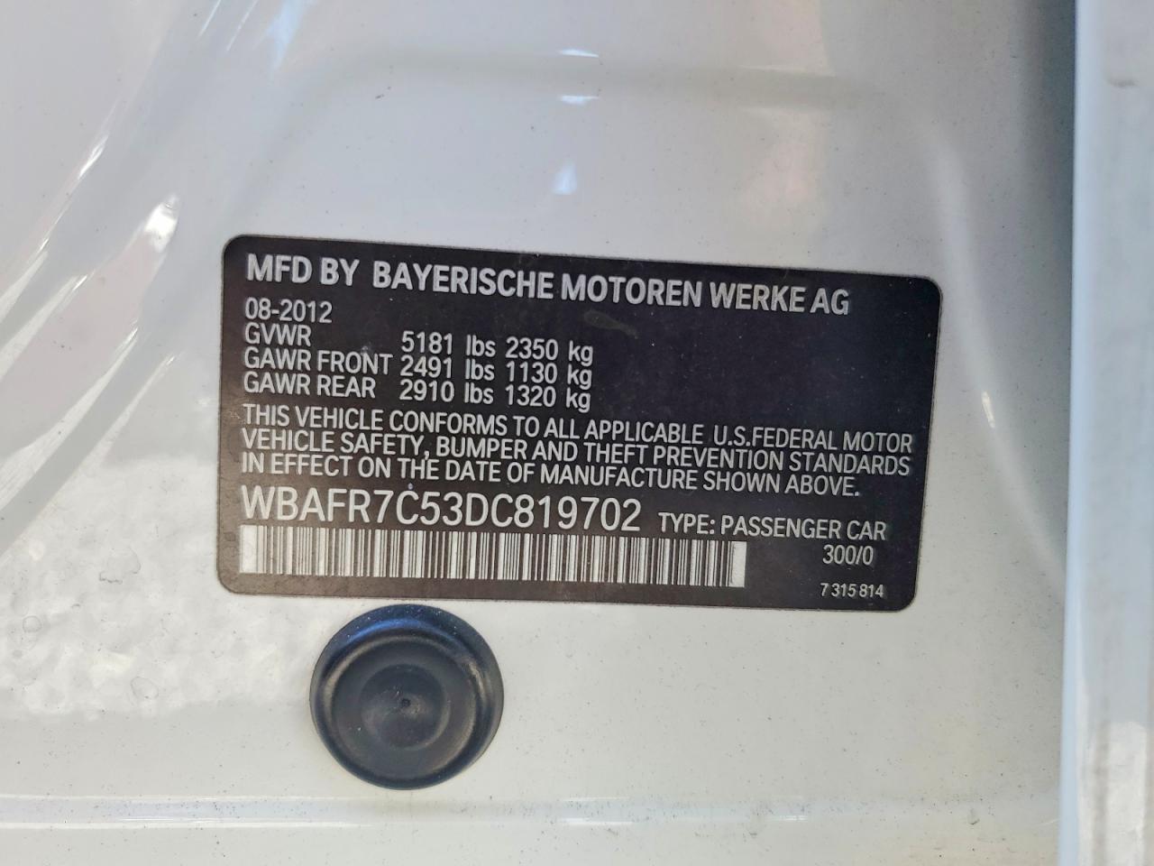 2013 BMW 535 I - zdjęcie 12