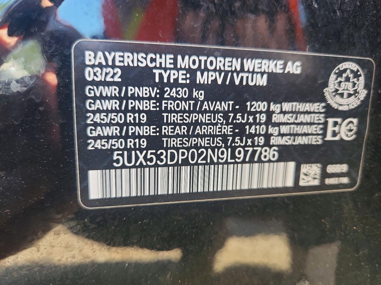 2022 BMW X3 xDrive30I - zdjęcie 14