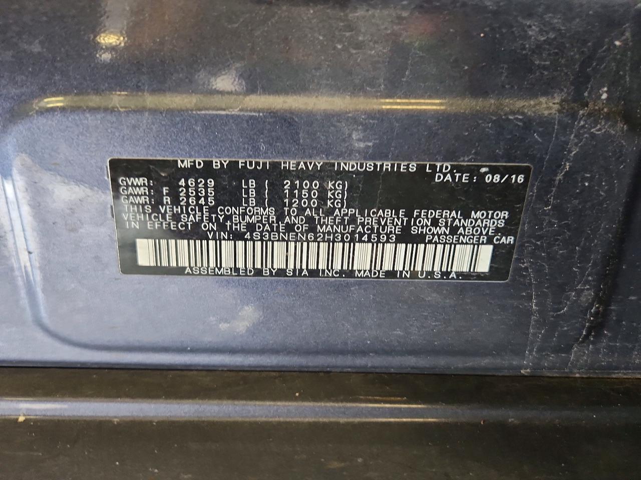2017 Subaru Legacy 3.6R Limited - zdjęcie 12