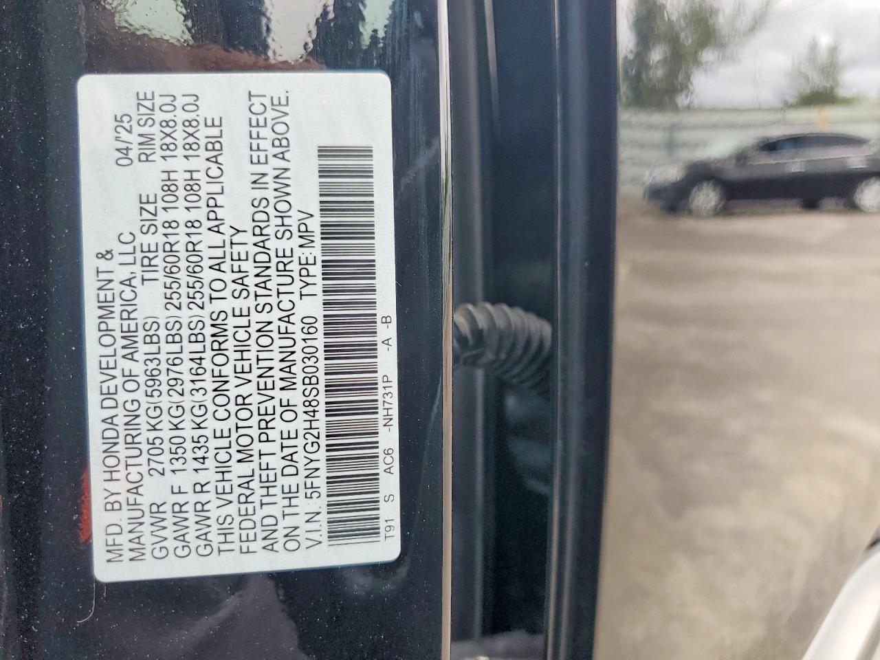 2025 Honda Pilot Exl - zdjęcie 13